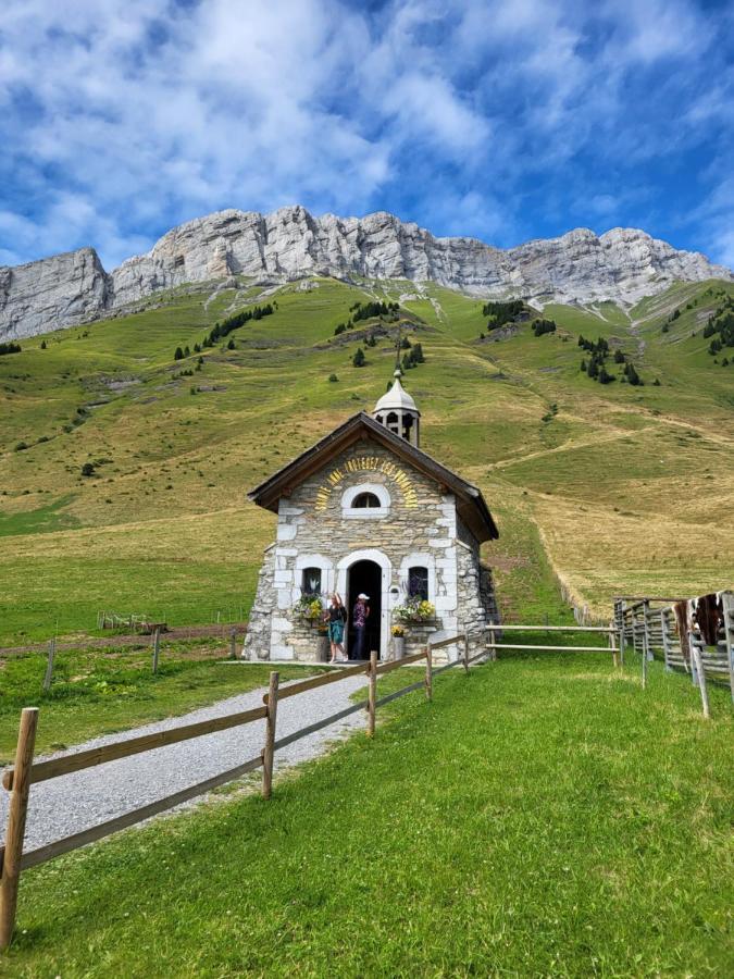 Appartement Cosy Face Aux Aravis ル・グラン・ボルナン エクステリア 写真